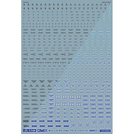 GM-577 1/144 GMコーションデカールNo.5「アヴィエーション・英語#1」ダークグレー&ネオンブルー