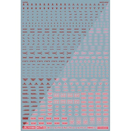 GM-579 1/144 GMコーションデカールNo.5「アヴィエーション・英語#1」レッド&ネオンレッド