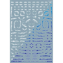 GM-584 1/100 GM ラインデカール No.2「with コーション」#2ホワイト&ネオンブルー