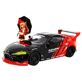 PR64-PANA90-ADV POPRACE 1/64 PANDEM GR SUPRA ADVAN LIVERY& レースクイーン セット