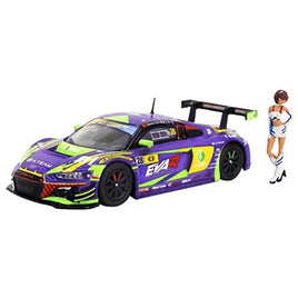 POPRACE 1/64 Audi R8 LMS エヴァ RT 初号機 TSRT R8 Macau GT Cup 2020 David Chen 綾波レイ RQ フィギュア セット