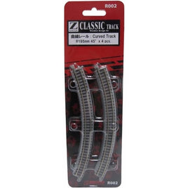 R002 曲線レール R195mm 45°(4本入)