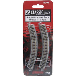 R005 曲線レール R145mm 45°(4本入)