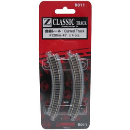R011 曲線レール R120mm 45°(4本入)