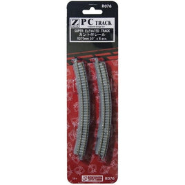 R076 PCトラック カント付レール R270-30°  6本入り