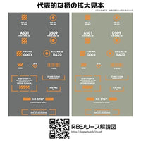 RB03-144WAO 1/144 コーションデカール ホワイト&オレンジ