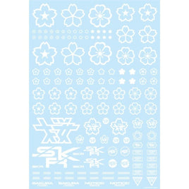 SKR-1C-WHI 桜のデカール ホワイト (1枚入り)