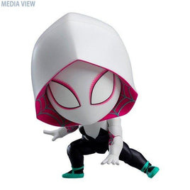 グッドスマイルカンパニー ねんどろいど スパイダーグウェン スパイダーバースVer. スパイダーマン：スパイダーバース フィギュア 映画『スパイダーマン：スパイダーバース』から「スパイダーグウェン」のねんどろいどが登場。フル可動仕様の本体は、グウェン特有のポーズを限界まで再現できるよう計算された造形となっています。マスクを取った状態の素顔は、前髪と後頭部もキュートに再現しました。ちっちゃかわいい「ねんどろいど スパイダーグウェン」を、ぜひお手にとってお楽しみください。全高：約100mmABS＆PVC 塗装済み可動フィギュア(C) 2019 MARVEL (C)2019 SPA ＆ CPII