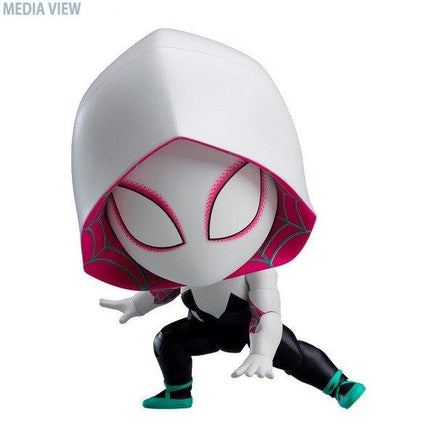 グッドスマイルカンパニー ねんどろいど スパイダーグウェン スパイダーバースVer. スパイダーマン：スパイダーバース フィギュア 映画『スパイダーマン：スパイダーバース』から「スパイダーグウェン」のねんどろいどが登場。フル可動仕様の本体は、グウェン特有のポーズを限界まで再現できるよう計算された造形となっています。マスクを取った状態の素顔は、前髪と後頭部もキュートに再現しました。ちっちゃかわいい「ねんどろいど スパイダーグウェン」を、ぜひお手にとってお楽しみください。全高：約100mmABS＆PVC 塗装済み可動フィギュア(C) 2019 MARVEL (C)2019 SPA ＆ CPII