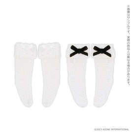 SugaryCouture「1/12 ピコP ドットチュールソックスset」 ホワイト・ブラック