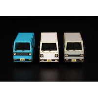MS077 1/80ペーパーキット まちかどアクセサリーシリーズ 軽自動車バン(白・青・シルバー)