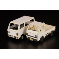 MS077 1/80ペーパーキット まちかどアクセサリーシリーズ 軽自動車バン(白・青・シルバー)