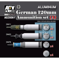 AG35061 AFV 1/35 ドイツ軍 120mm 弾薬セット(A) アルミニウム