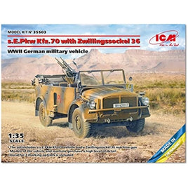 35503 ICM 1/35 ドイツ s.E.Pkw Kfz.70 軽四輪駆動車 w/ 対空二連銃座 Zwillingssockel 36