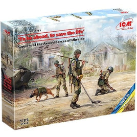 35753 ICM 1/35 ウクライナ工兵 & 地雷探知犬