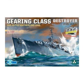 TKOSP-7057 タコム 1/700 米海軍 ギアリング級駆逐艦 USSサザーランドDD-743 1945年 w/1/72 MK38 38口径5インチ連装砲