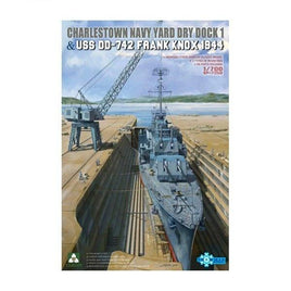 TKOSP-7058 タコム 1/700 チャールズタウン海軍工廠 1番乾ドック&米海軍駆逐艦 USS フランク・ノックス DD-742 1944年
