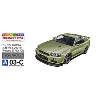 No.03-C 1/24 プリペイントモデル ニッサン BNR34 スカイライン GT-R V・spec Ⅱ Nur '00 ミレニアムジェイド