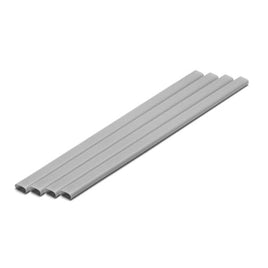 OM-424 プラ=材料【グレー】 細長丸パイプ 6 x 12 mm 4本入