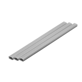 OM-425 プラ=材料【グレー】 細長丸パイプ 7 x 14 mm 3本入