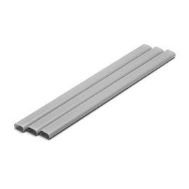 OM-426 プラ=材料【グレー】 細長丸パイプ 8 x 16 mm 3本入
