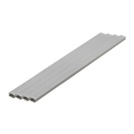 OM-444 プラ=材料【グレー】 長方形パイプ 6 x 12 mm 4本入