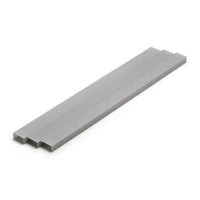 OM-446 プラ=材料【グレー】 長方形パイプ 8 x 16 mm 3本入