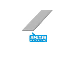 OM-487 プラ=材料【グレー】 細切り板 1.0 x  7.0 mm 10本入
