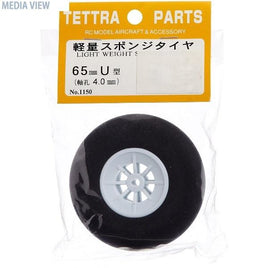 01150 軽量スポンジタイヤ 65φU 軸径4.0mm