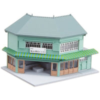 23-476 木造建築の角店1(板張り・右)
