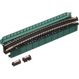 20-471 単線デッキガーダー曲線鉄橋R481-15°(緑)