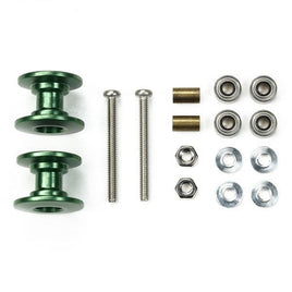 95606 軽量2段アルミローラーセット (13-12mm グリーン) 【ミニ四駆特別企画】