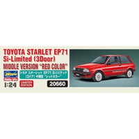 20660 1/24 トヨタ スターレット EP71 Siリミテッド(3ドア)中期型 'レッドカラー'
