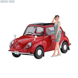 SP491 1/24 スバル 360 ヤングSSw/60'sガールズフィギュア