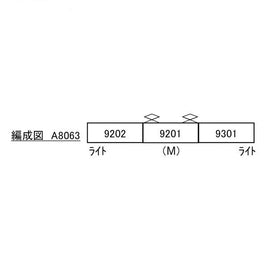 A8063 近鉄9200系 赤一色 3両セット