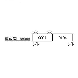 A8066 近鉄9000系 赤一色 2両セット(モーターなし)
