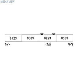 A1240 近鉄8000系 裾帯なし 座席グレー 4両セット
