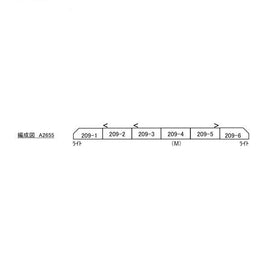 A2655 東武200型 特急「りょうもう」1800型カラーリング 6両セット