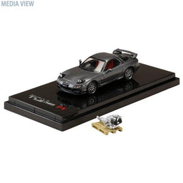 HJ642007DGM 1/64 マツダ RX-7 (FD3S) SPIRIT R TYPE A エンジンディスプレイモデル付 チタニウムグレーメタリック