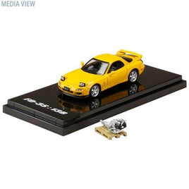 HJ642007FY 1/64 マツダ RX-7 (FD3S) TYPE RS エンジンディスプレイモデル付 サンバーストイエロー