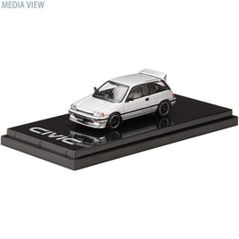 HJ641029CS HJ64 1/64 Honda CIVIC Si (AT) 1984 Customized Version SILVER