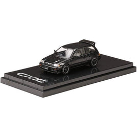 HJ641029CBK HJ64 1/64 Honda CIVIC Si (AT) 1984 Customized Version BLACK
