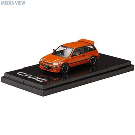 HJ641029CP HJ64 1/64 Honda CIVIC Si (AT) 1984 Customized Version ORENGE