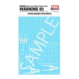 HJM007D1 HJモデラーズデカール マーキング01[ホワイト]