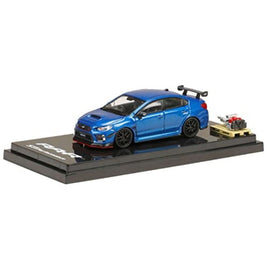 HJ641040BL HJ64 1/64 SUBARU WRX STI RA-R オプション装着車 / With Engine Display model WR Blue Pearl