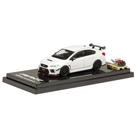 HJ641040W HJ64 1/64 SUBARU WRX STI RA-R オプション装着車  / With Engine Display model Crystal White Pear