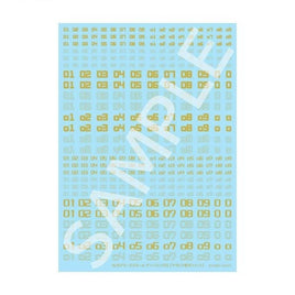 HJM006D5 HJモデラーズデカール ナンバリング03[ミラーゴールド]