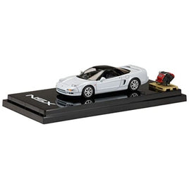 HJ644006BWP HJ64 1/64Honda NSX Coupe  with Engine Display Model PLATINUM WHITE PEARL