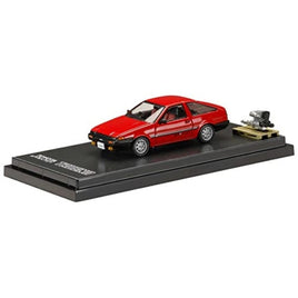 HJ644008AR HJ64 1/64 Toyota SPRINTER TRUENO GTV (AE86) with Engine Display Model RED
