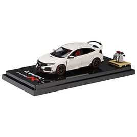 HJ641055AW HJ64 1/64 Honda CIVIC Type R (FK8) 2017 with Engine Display Model CHAMPIONSHIP WHITE
